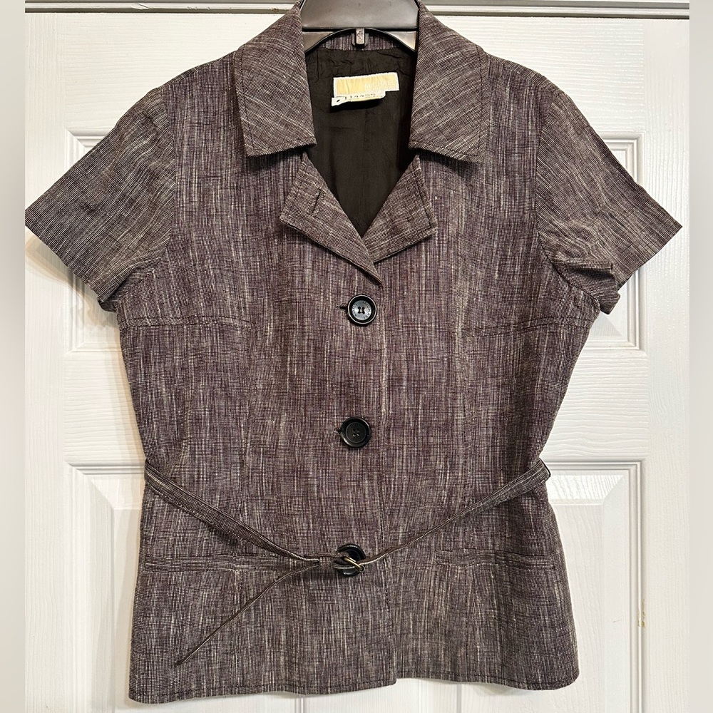 Michael Kors Textured Brown Blazer Sz 10
